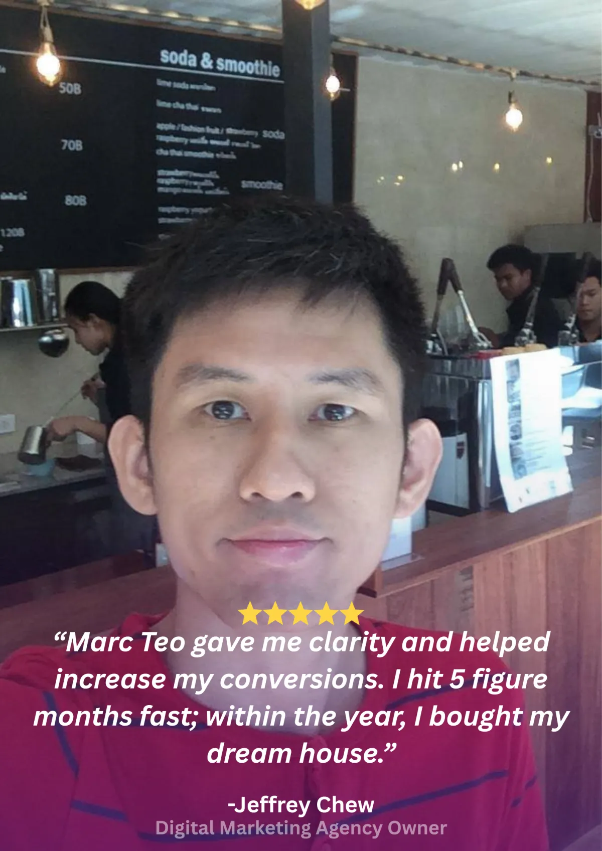 Client testimonial card